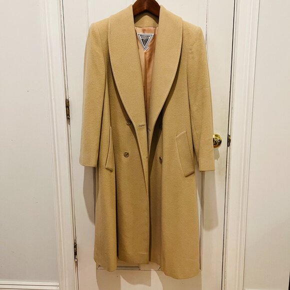 Vintage Cashmere Long Marvin Richards Over Coat Jacket Size Large - Picture 2 of 16